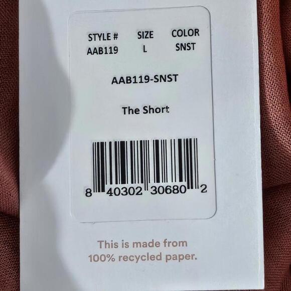 2/$30 Andie The Graciosa Linen Shorts Sunset Size L | Lightweight Summer Style - Picture 5 of 6